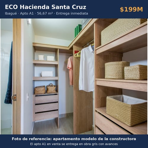 Apartamento de 2 alcobas en venta en Hacienda Santa Cruz, Ibagué, 56 m² · foto 17 de 19