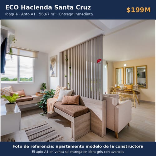 Apartamento de 2 alcobas en venta en Hacienda Santa Cruz, Ibagué, 56 m² · foto 18 de 19