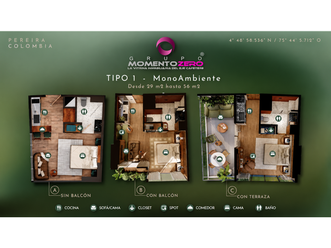 Apartaestudio en venta en Avenida 30 De Agosto, Pereira, 32 m² · foto 18 de 21