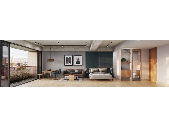 Apartamento de 1 alcoba en venta en Santa Barbara Centro, Bogotá, 36 m² · foto 2 de 11
