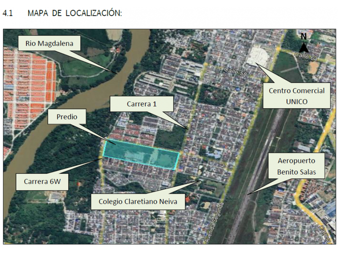 Lote en venta en Ub. San Silvestre, Neiva, 4954 m² · foto 2 de 2