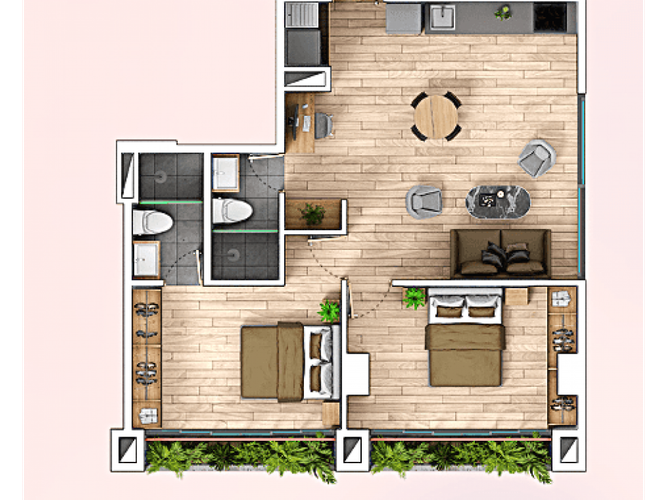 Apartamento de 2 alcobas en venta en Santa Barbara Centro, Bogotá, 63 m² · foto 7 de 8