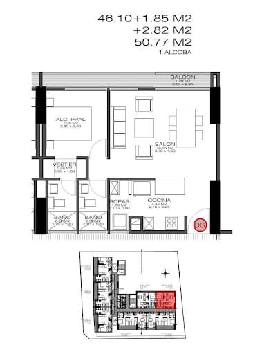 Apartamento de 1 alcoba en venta en Panamericano, Bello, 50 m² · foto 19 de 19