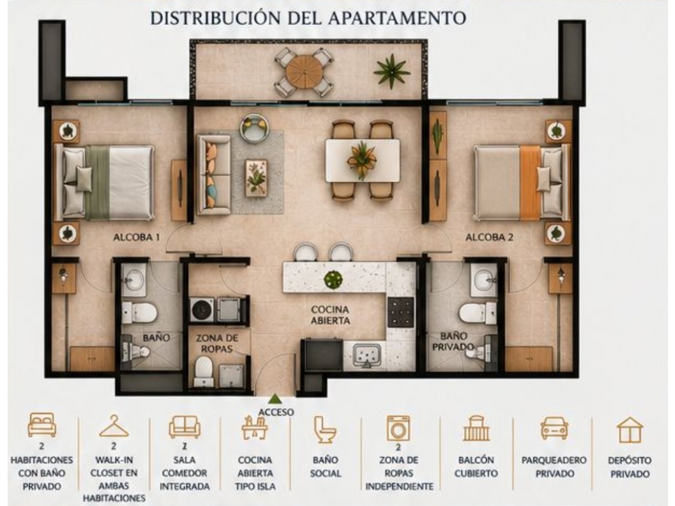 Apartamento en venta en Serena Del Mar, Cartagena · foto 5 de 5