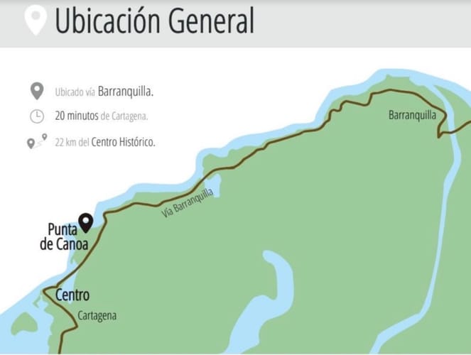 Lote en venta en Punta Canoa, Cartagena, 10000 m² · foto 5 de 6