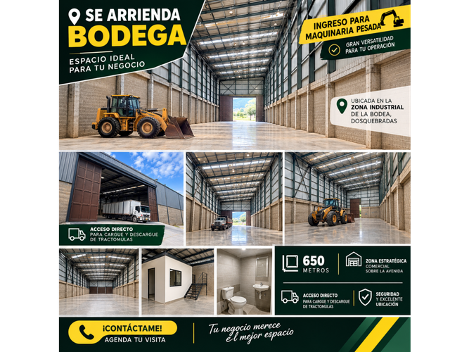 Bodega en arriendo en La Badea, Dosquebradas, 650 m² · foto 3 de 3