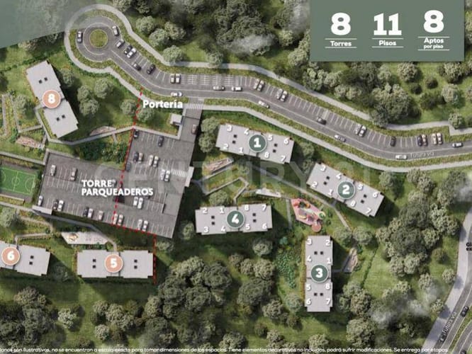 Apartamento de 2 alcobas en venta en Barro Blanco, Rionegro, 49 m² · foto 19 de 20
