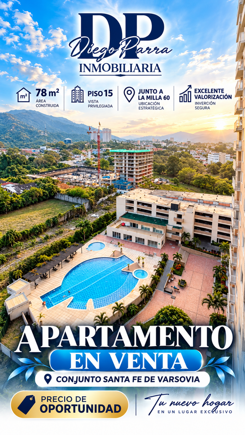 Apartamento de 3 alcobas en venta en Ub. Varsovia, Ibagué, 78 m² · foto 2 de 24