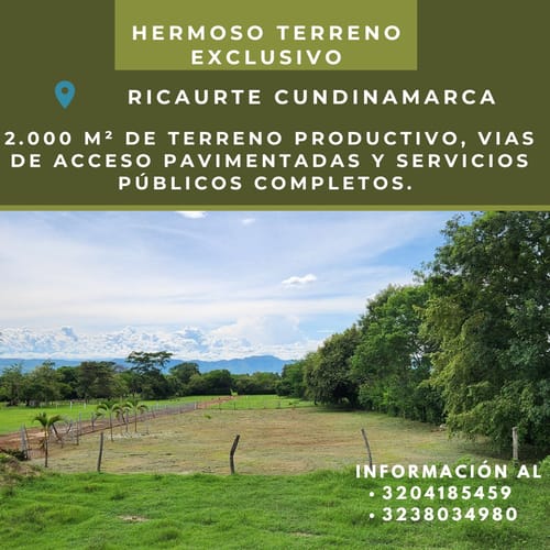 Lote en venta en Limoncitos, Ricaurte, 2000 m² · foto 6 de 6