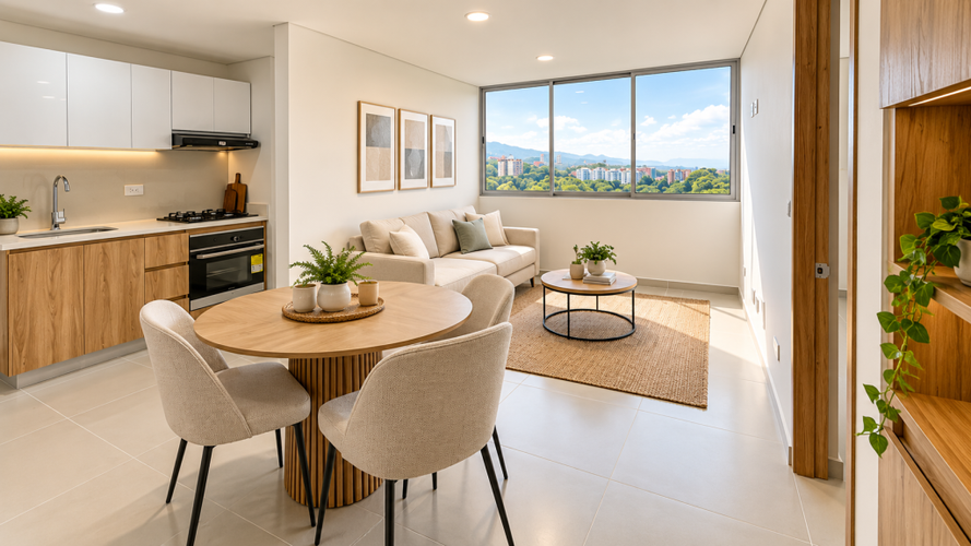 Apartamento de 1 alcoba en venta en Arkamonica, Ibagué, 37 m² · foto 5 de 11