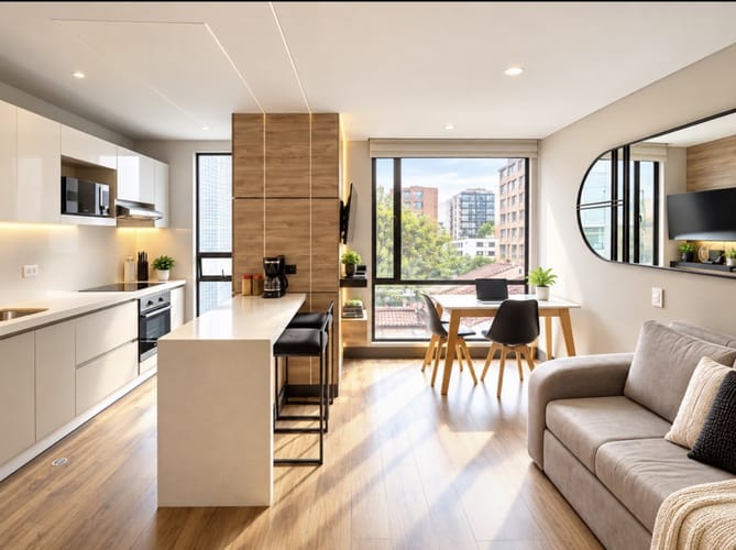 Apartamento de 1 alcoba en venta en Chico Norte, Bogotá, 43 m² · foto 12 de 21