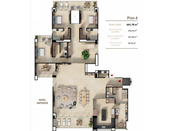 Apartamento de 4 alcobas en venta en Lagos Del Caujaral, Puerto Colombia, 693 m² · foto 1 de 2