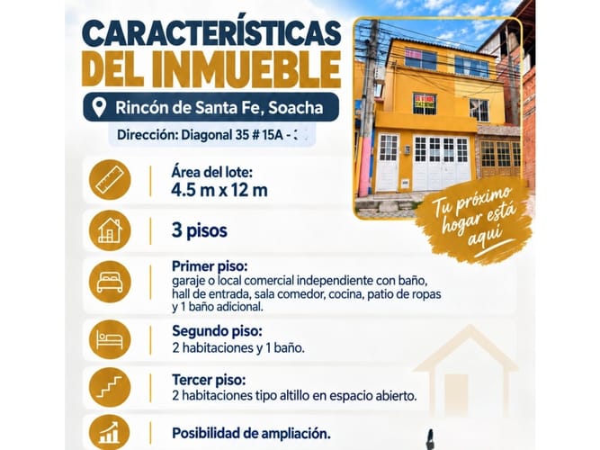 Casa de 4 alcobas en venta en El Trebol, Soacha, 110 m² · foto 4 de 13