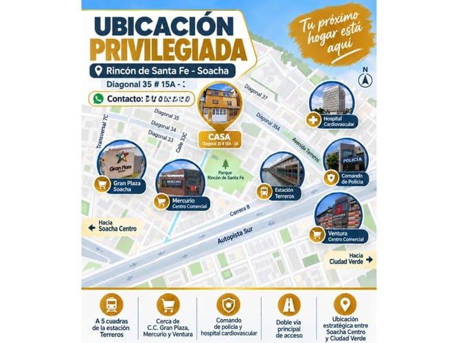 Casa de 4 alcobas en venta en El Trebol, Soacha, 110 m² · foto 5 de 13