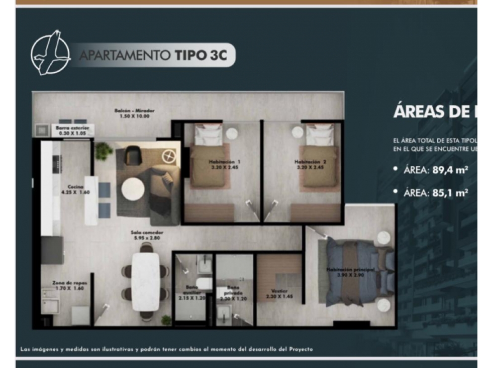 Apartamento en venta en Los Corales, Pereira · foto 9 de 9