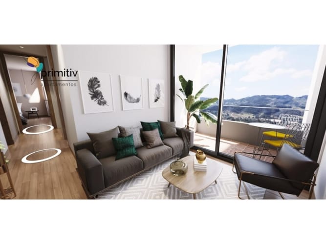 Apartamento de 2 alcobas en venta en Lomitas, La Ceja, 66 m² · foto 4 de 7