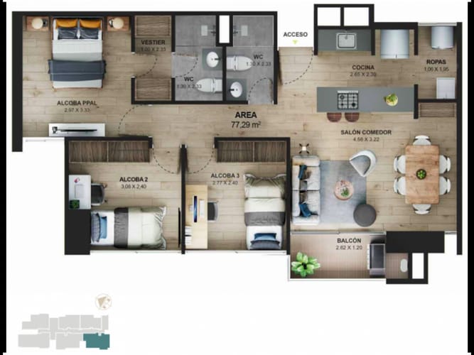 Apartamento en venta en Vía Las Palmas, Medellín · foto 5 de 13