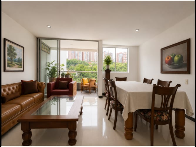 Apartamento de 2 alcobas en venta en Loma De Las Brujas, Envigado, 76 m² · foto 3 de 20