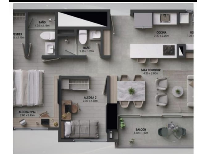 Apartamento en venta en El Poblado, Medellín · foto 3 de 6