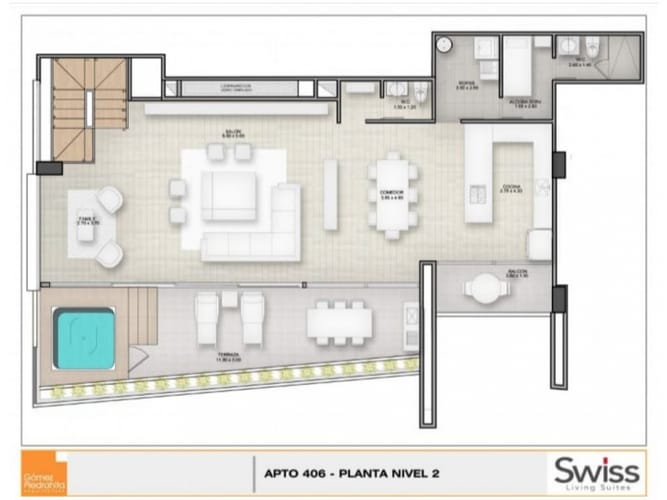 Apartamento de 3 alcobas en venta en Vía Las Palmas, Medellín, 270 m² · foto 13 de 14