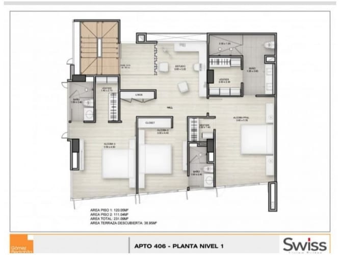 Apartamento de 3 alcobas en venta en Vía Las Palmas, Medellín, 270 m² · foto 14 de 14