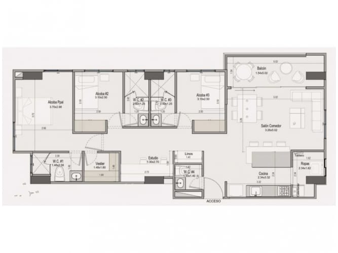 Apartamento de 3 alcobas en venta en Cristo Rey, Medellín, 105 m² · foto 5 de 19