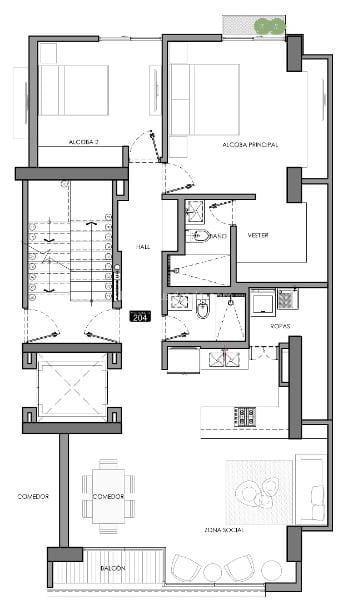 Apartamento de 2 alcobas en venta en Antiguo Country, Bogotá, 113 m² · foto 11 de 11