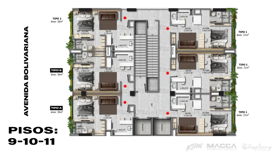 Apartaestudio en venta en Conquistadores, Medellín, 31 m² · foto 6 de 10