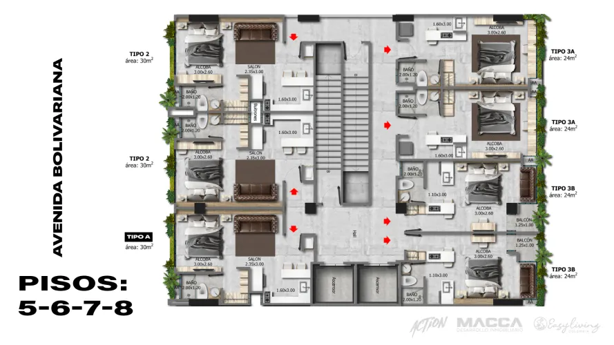 Apartaestudio en venta en Conquistadores, Medellín, 31 m² · foto 7 de 10