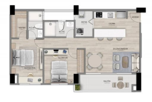 Apartamento de 3 alcobas en venta en Belén Fatima, Medellín, 85 m² · foto 19 de 19