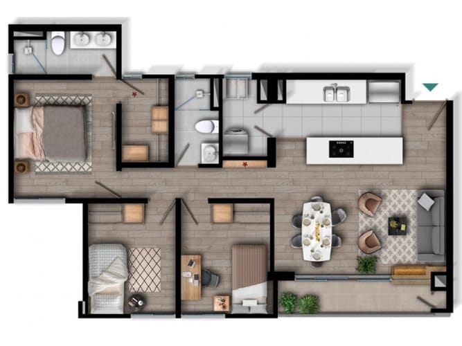 Apartamento de 3 alcobas en venta en Cundinamarca, Bogotá, 86 m² · foto 4 de 9