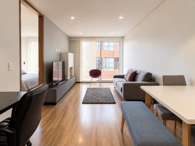 Apartamento de 1 alcoba en venta en Chicó Navarra, Bogotá, 54 m² · foto 2 de 15
