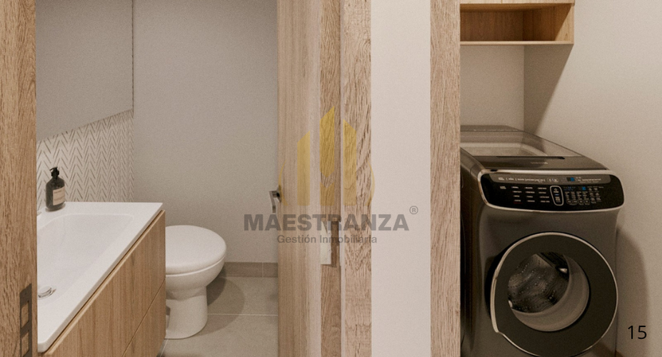 Apartamento de 1 alcoba en venta en Villa Carlota, Medellín, 56 m² · foto 9 de 15