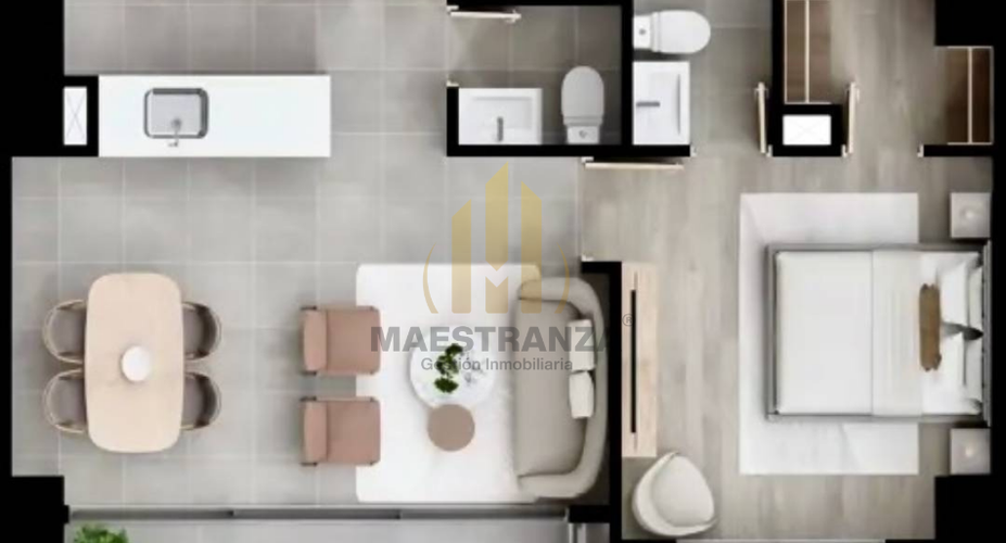 Apartamento de 1 alcoba en venta en Villa Carlota, Medellín, 56 m² · foto 11 de 15