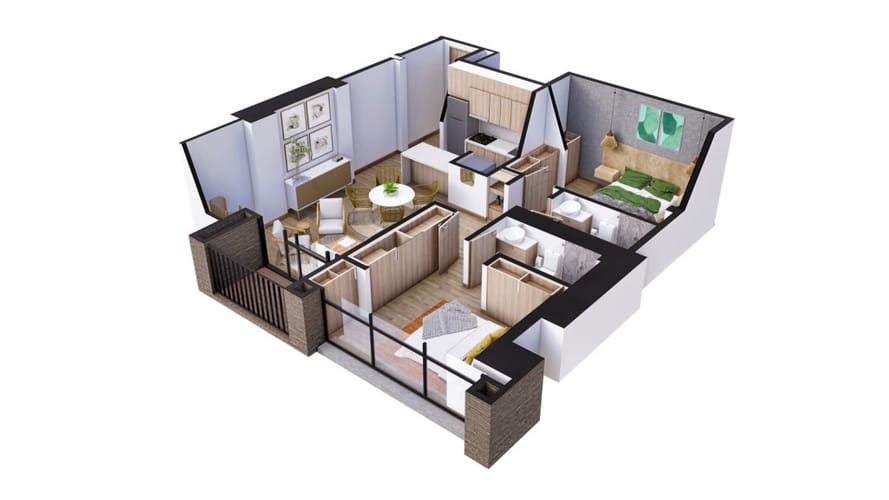 Apartamento de 2 alcobas en venta en Salvador Allende Bajo, Armenia, 55 m² · foto 7 de 18