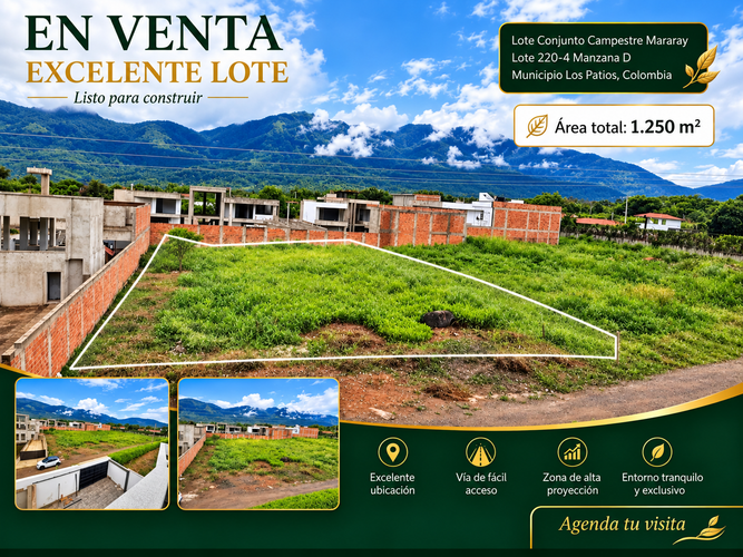 Lote en venta en Patios Centro, Los Patios, 1250 m² · foto 2 de 4