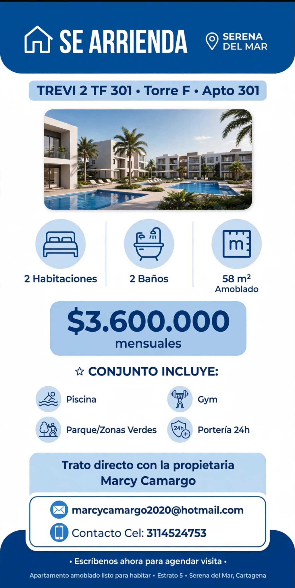 $3.600.000 en Serena Del Mar