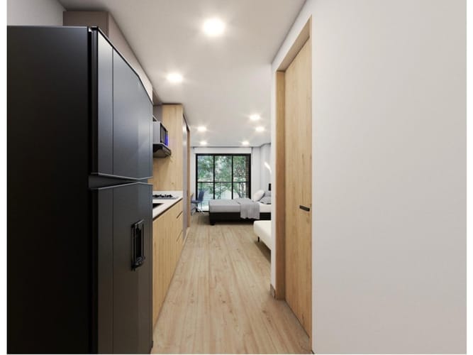 Apartaestudio en venta en Los Cedros, Bogotá, 23 m² · foto 4 de 8