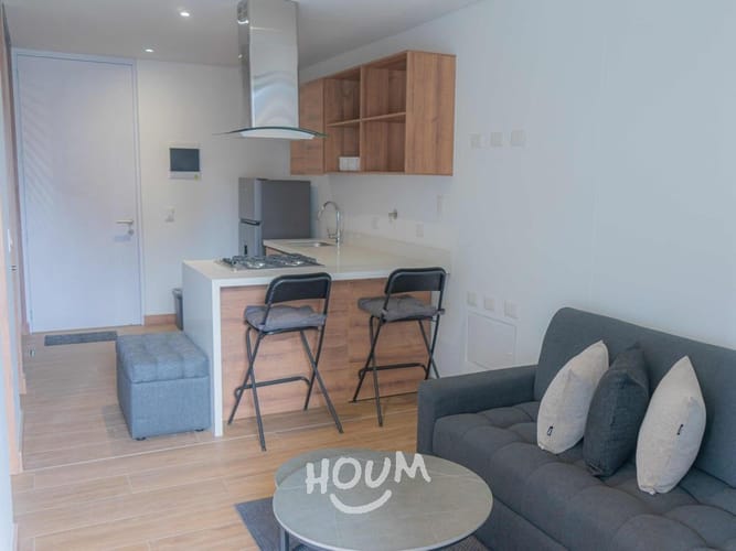 Apartamento de 1 alcoba en arriendo en Villa Carlota, Medellín, 53 m² · foto 6 de 24