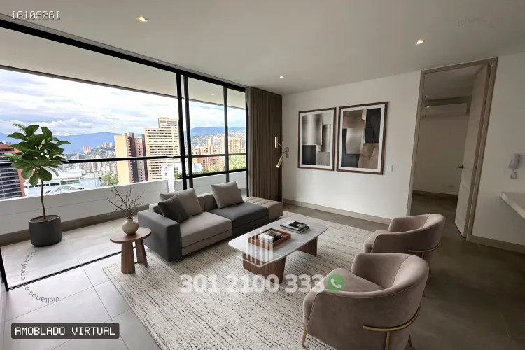 Apartamento de 2 alcobas en arriendo en El Poblado, Medellín, 87 m² · foto 4 de 24