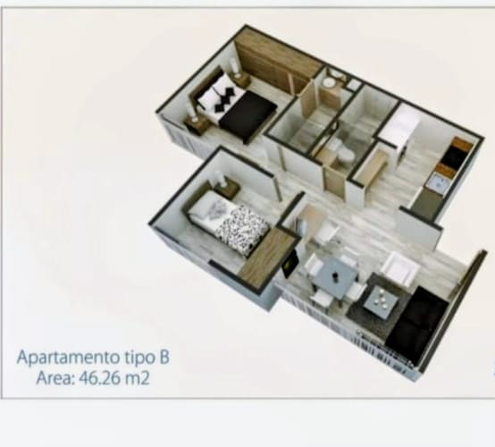 Apartamento de 2 alcobas en venta en Ub. Ibague 2000, Ibagué, 46 m² · foto 6 de 13