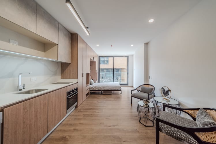 Apartaestudio en venta en Chico Norte, Bogotá, 37 m² · foto 2 de 14