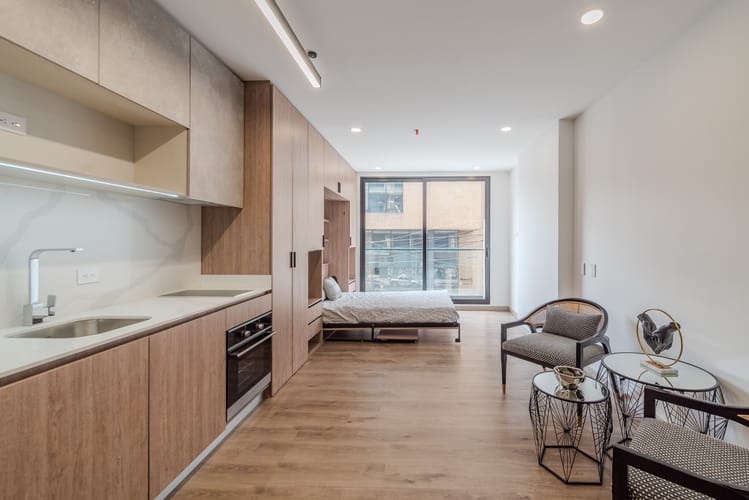 Apartaestudio en venta en Chico Norte, Bogotá, 37 m² · foto 3 de 14