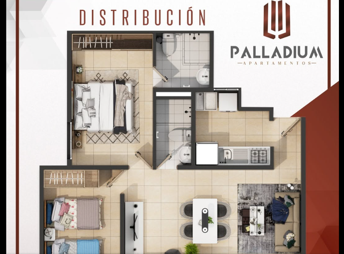 Apartamento de 2 alcobas en arriendo en Cúcuta, 57 m² · foto 3 de 8
