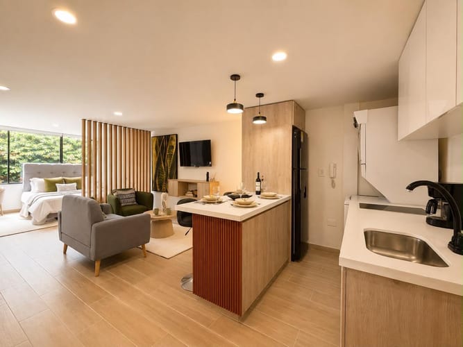 Apartaestudio en venta en Chico, Bogotá, 38 m² · foto 2 de 17