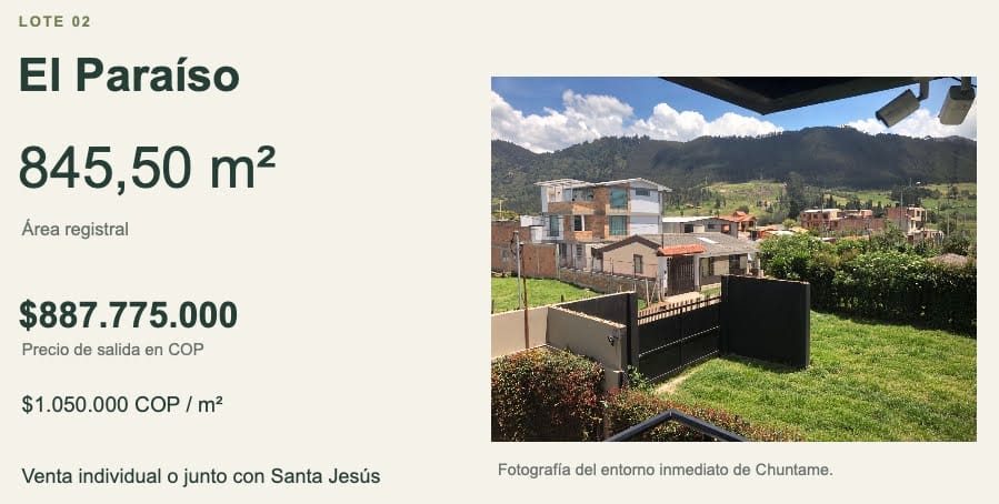 Lote en venta en Chuntame, Cajicá, 1247 m² · foto 3 de 4