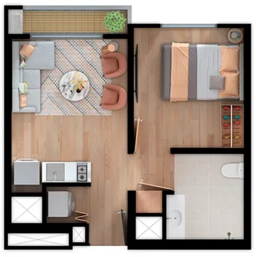 Apartaestudio en venta en Puente Aranda, Bogotá, 30 m² · foto 3 de 11