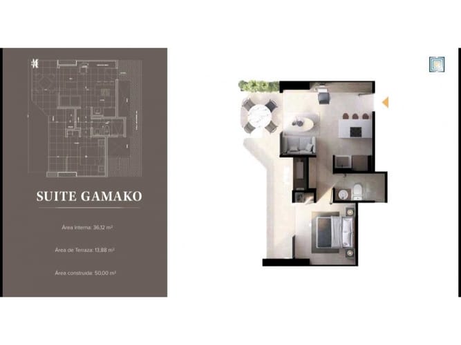 Apartaestudio en venta en Pozos Colorados, Santa Marta, 50 m² · foto 12 de 14