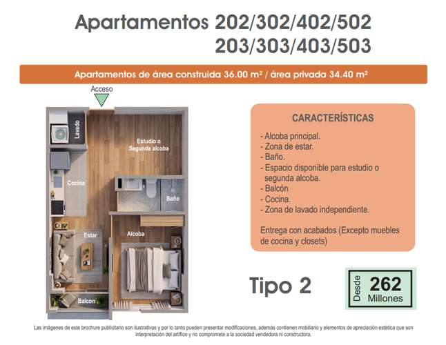 Apartamento de 1 alcoba en venta en La Estrada, Bogotá, 36 m² · foto 7 de 11