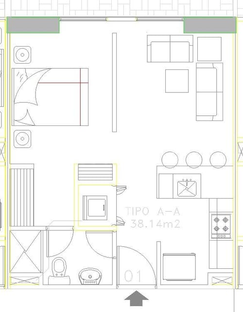 Apartamento de 1 alcoba en venta en Las Ferias, Bogotá, 38 m² · foto 10 de 10